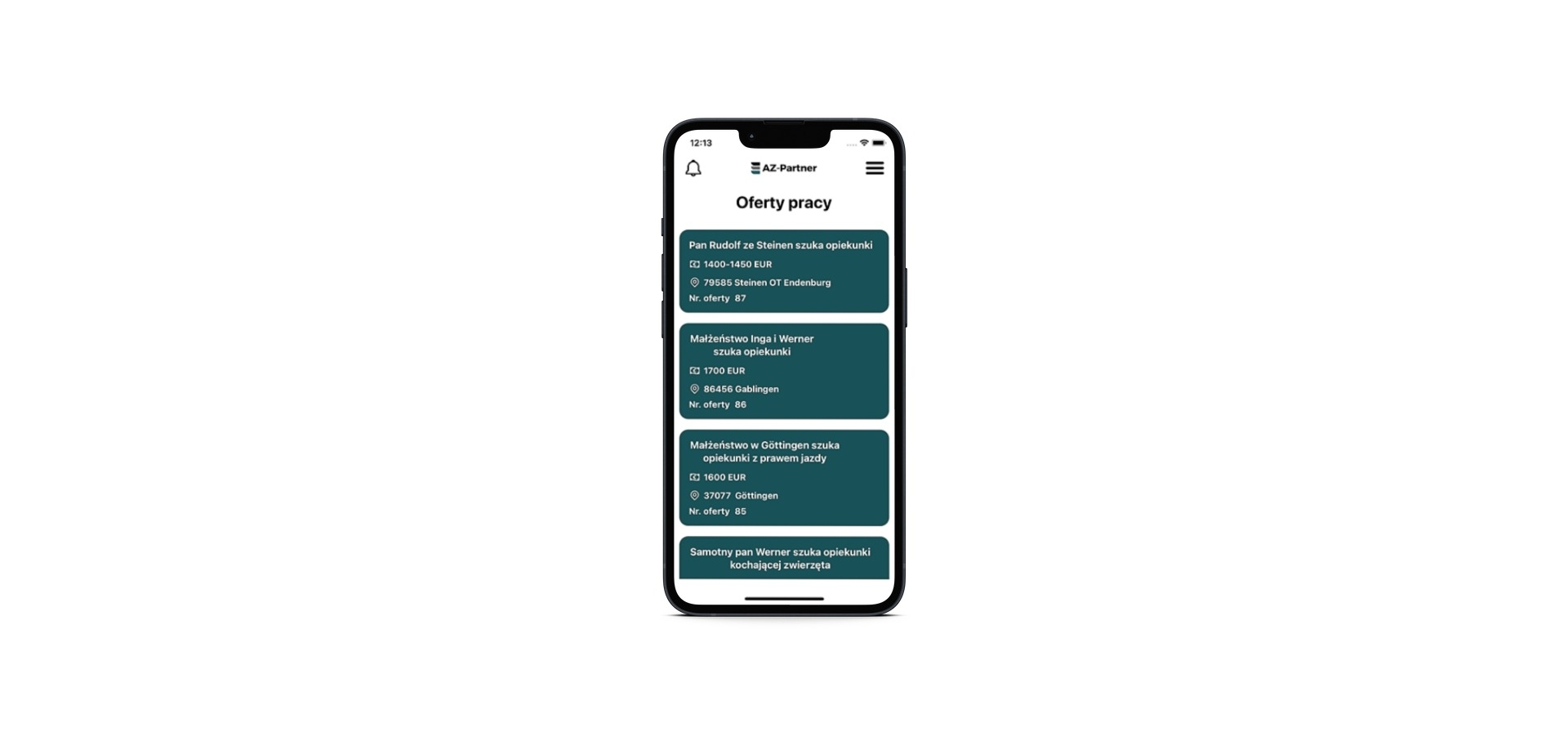 AZ-Partner aplikacja mobilna dla branży HR - oferty pracy