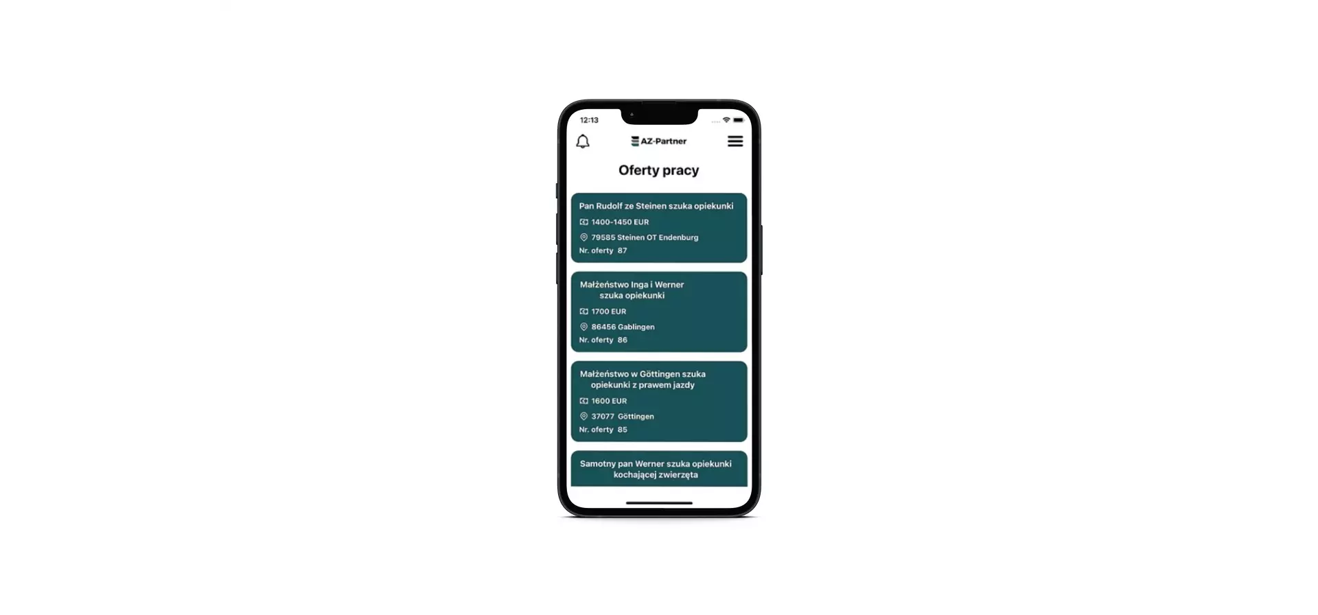 AZ-Partner aplikacja mobilna dla branży HR - oferty pracy