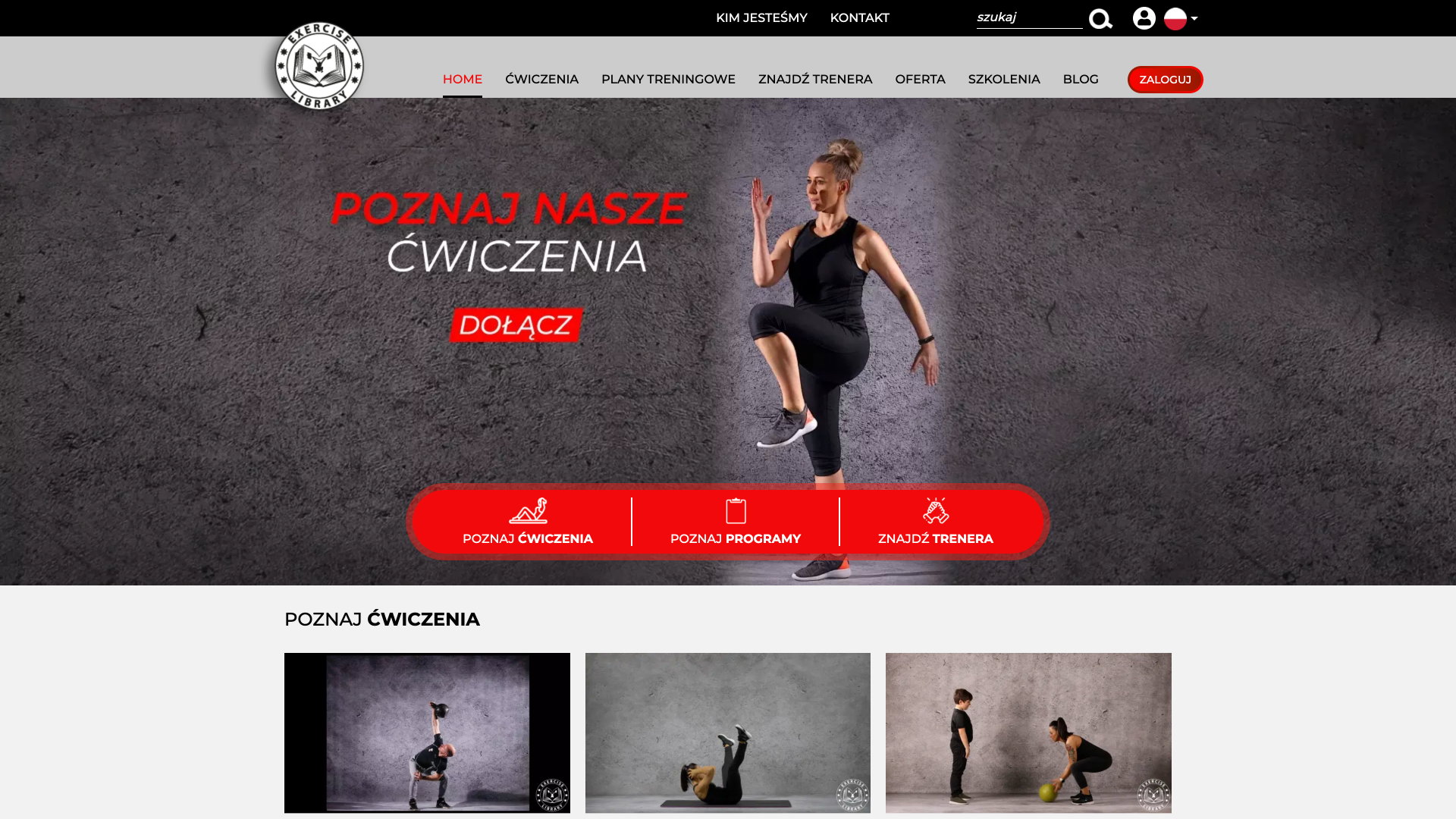 Rozbudowana platforma www dla branży fitness