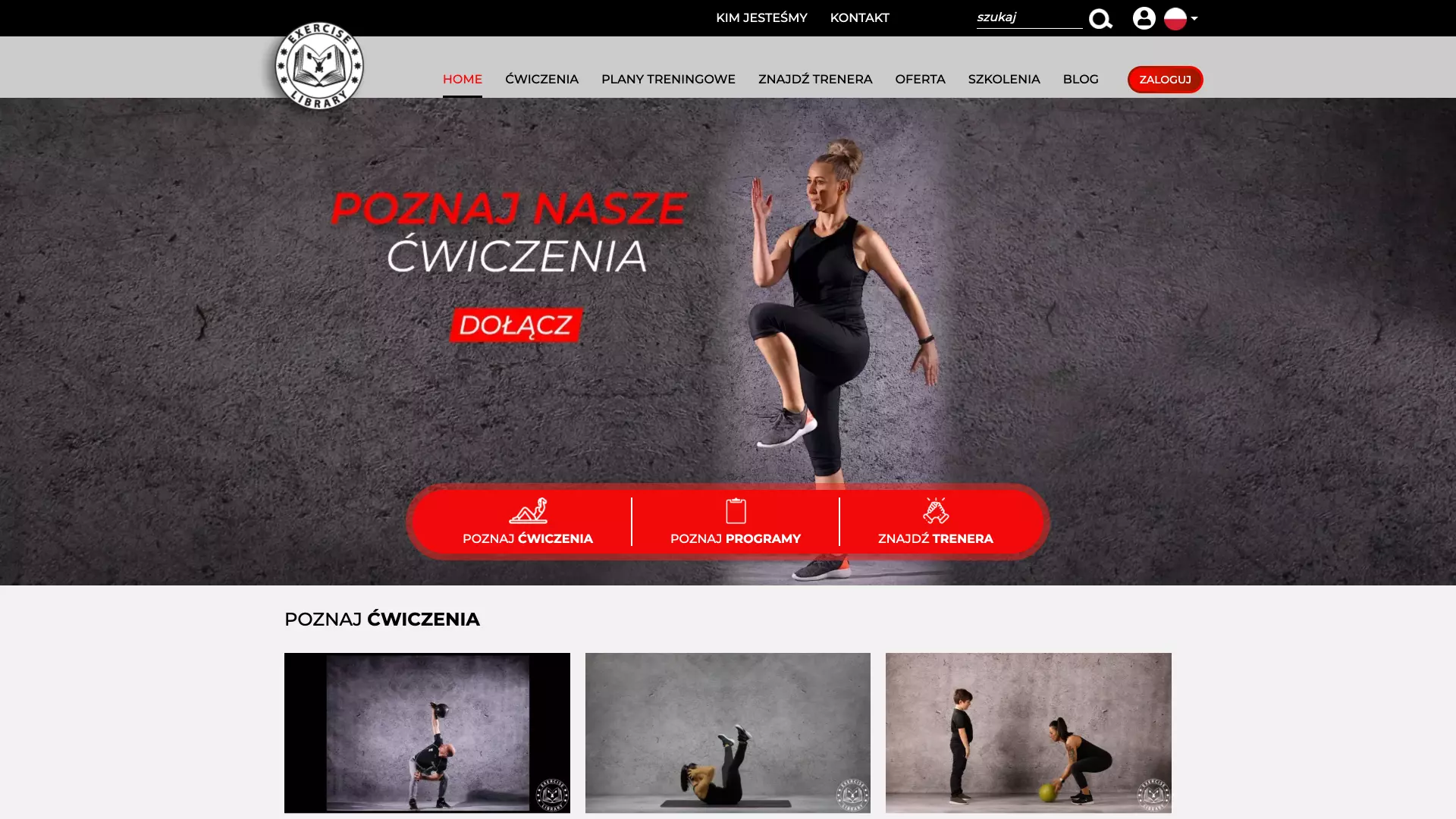 Rozbudowana platforma www dla branży fitness
